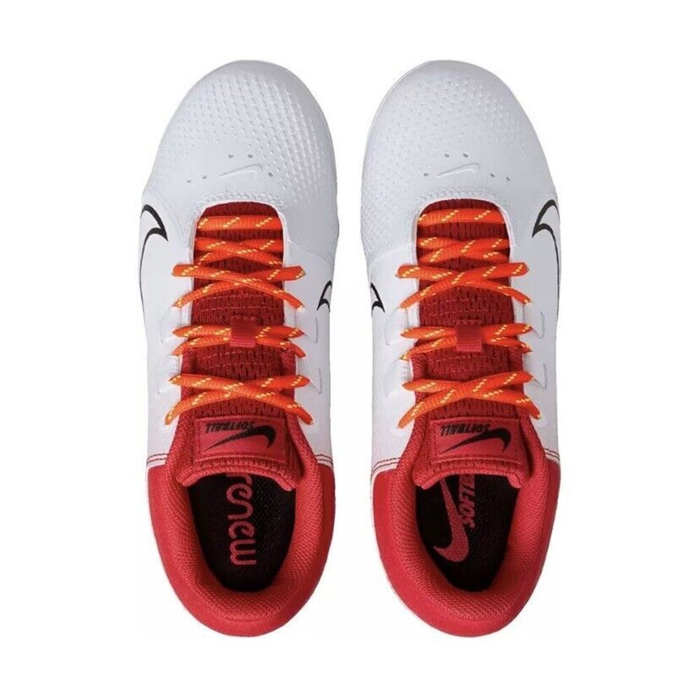 Nike Hyperdiamond 4 Pro Fastpitch Cleats Women 7.5 Metal Red White - Picture 5 of 12